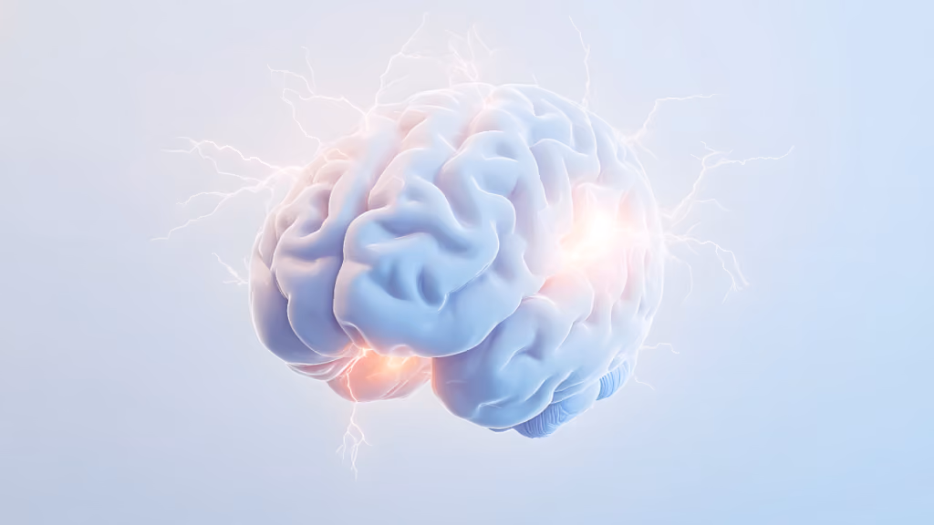 Représentation tridimensionnelle d’un cerveau parcouru d’impulsions
