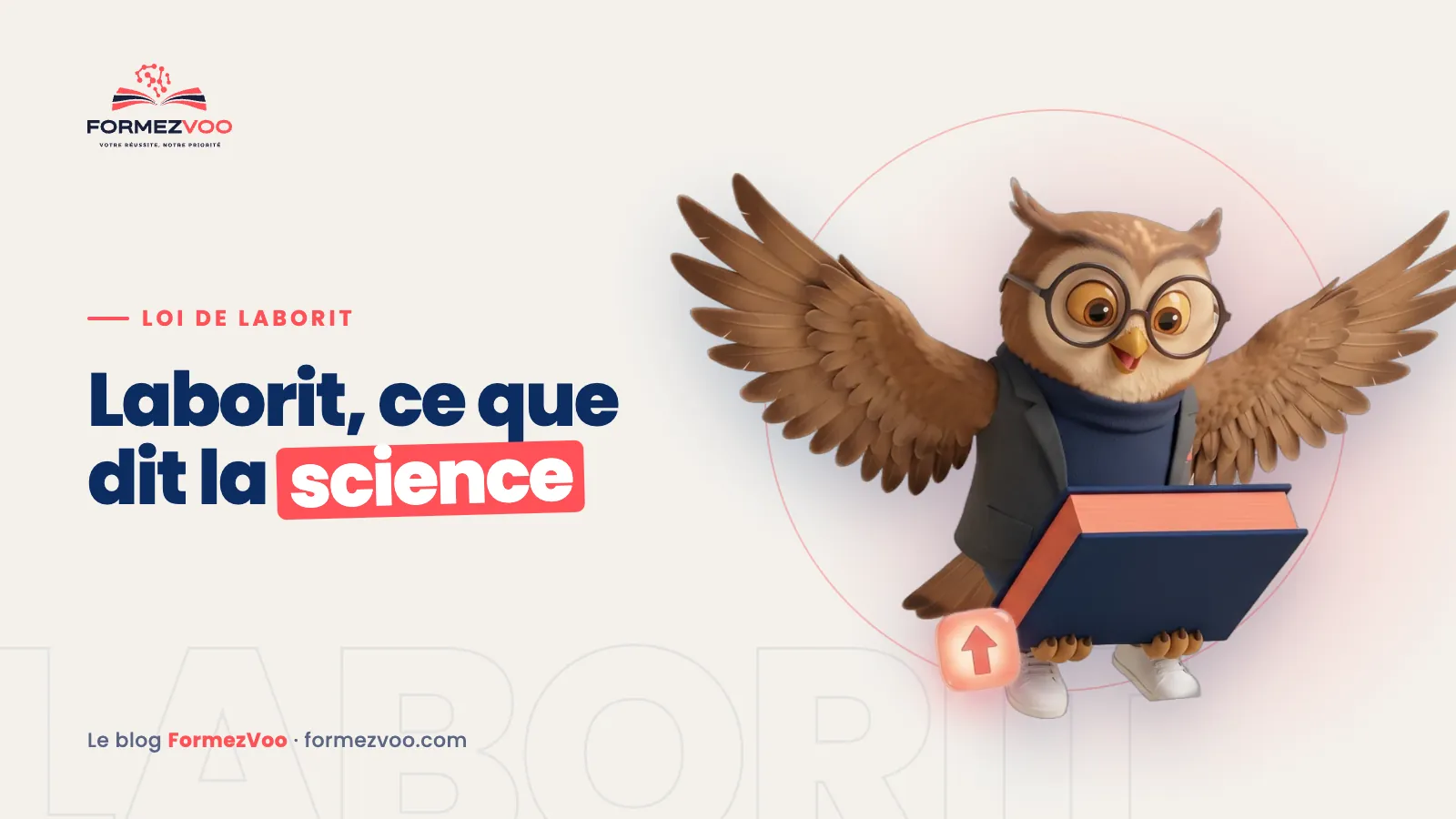 Le hibou FormezVoo, couverture de l’article « Loi de Laborit : ce que dit la science et comment passer à l’action »