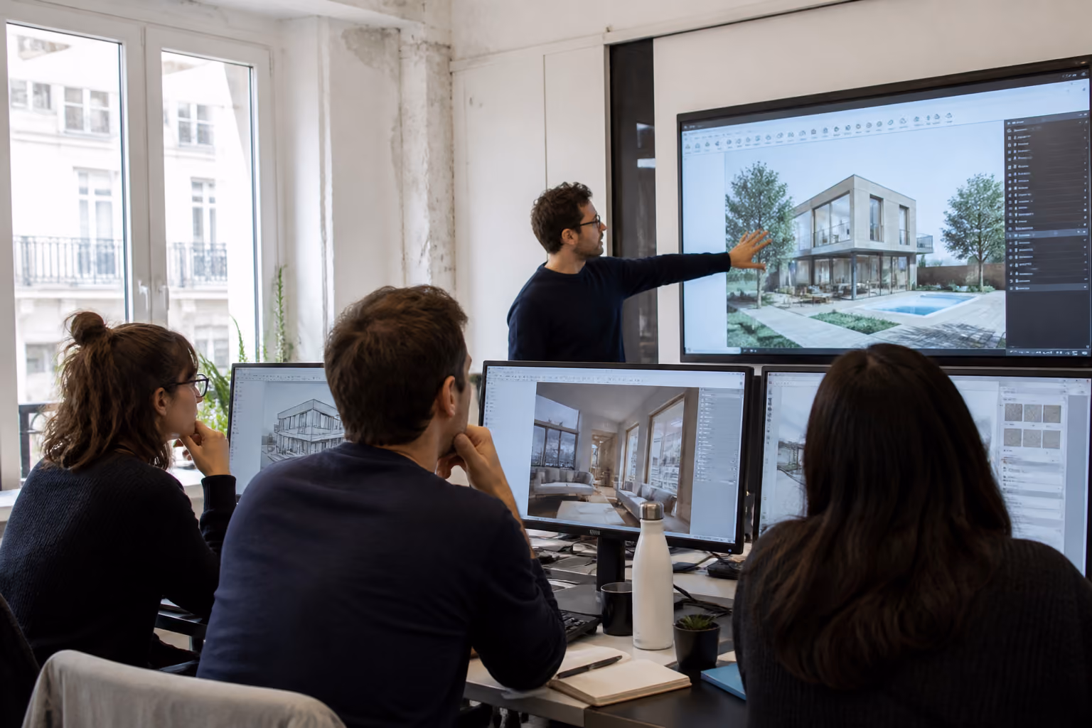 Illustration éditoriale de la formation : Formation – SketchUp + Enscape.